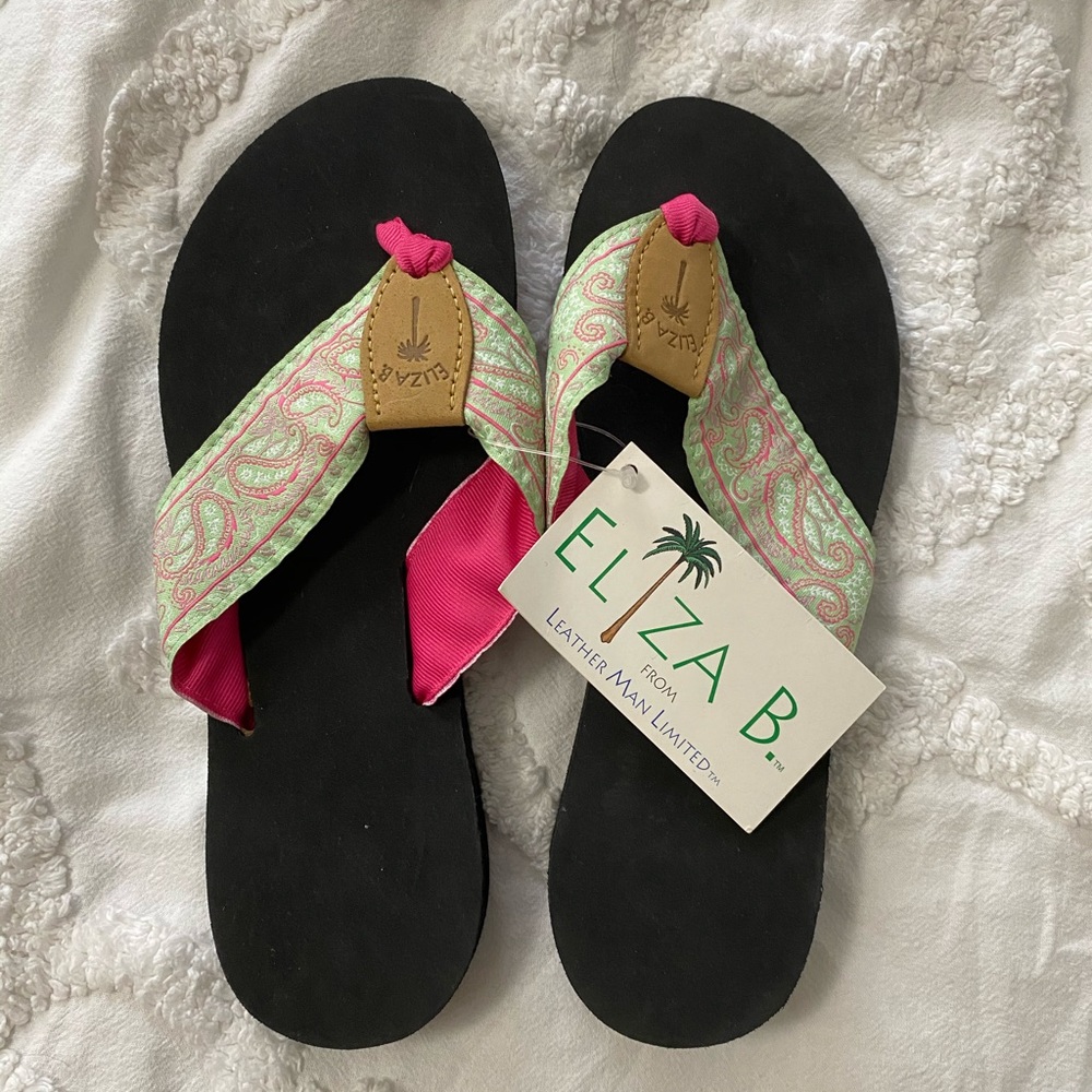 Eliza B flip flops - brand new